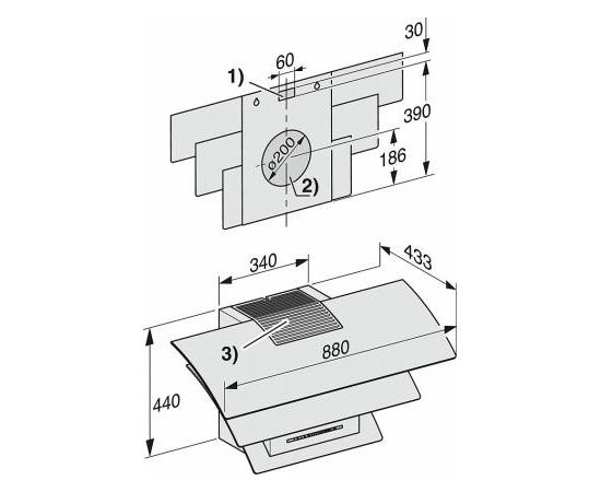 Miele DA 7198 W tvaika nosūcējs