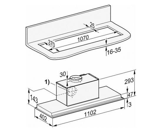 Miele DA 2518 iebūvējams tvaika nosūcējs