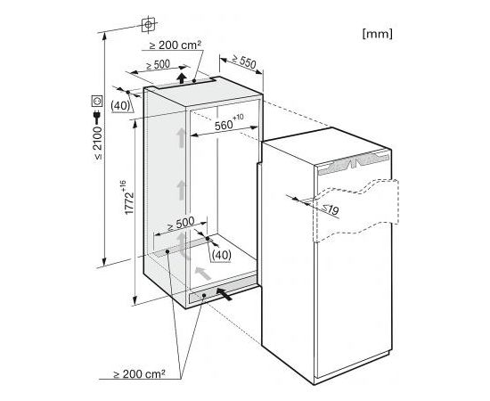 Miele K 37272 iD iebūvējamais ledusskapis