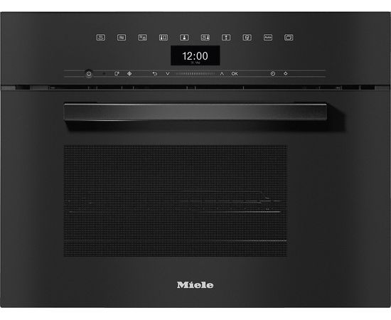 Miele DGM 7440 OBSW Tvaika krāsns ar mikroviļņu funkciju melna