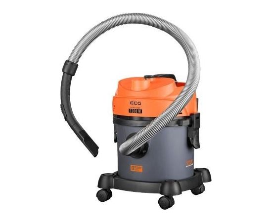 ECG Wet and dry vacuum cleaner ECG VM 2120 HOBBY, 1200W, 12 L capacity, Grey/Orange color / ECGVM2120