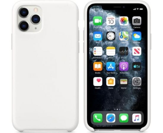 (Ir veikalā) Riff Plāns & Mīksts silikona aizmugures maks ar mīkstu iekšpusi priekš Apple iPhone 11 Pro Balts