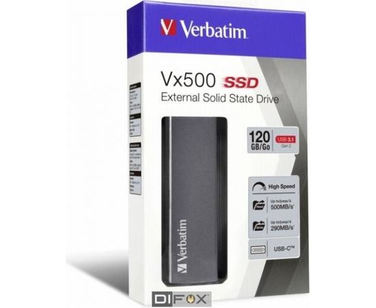 Verbatim Store n Go Vx500  120GB SSD USB 3.1