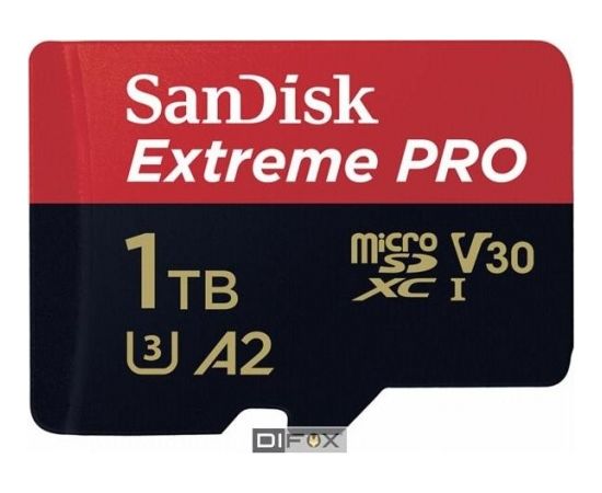 SanDisk microSDXC A2 170MB   1TB Extreme Pro   SDSQXCZ-1T00-GN6MA Atmiņas kartes micro SD SDHC
