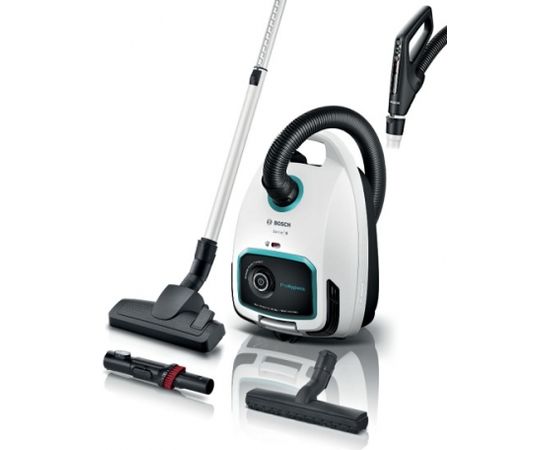 Bosch BGL6HYG1 Putekļsūcējs ar maisiņu, ProHygienic, balts