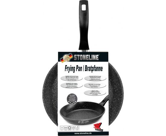 Stoneline Pan 6840 Frying, Diameter 20 cm, Suitable for induction hob, Fixed handle, Anthracite