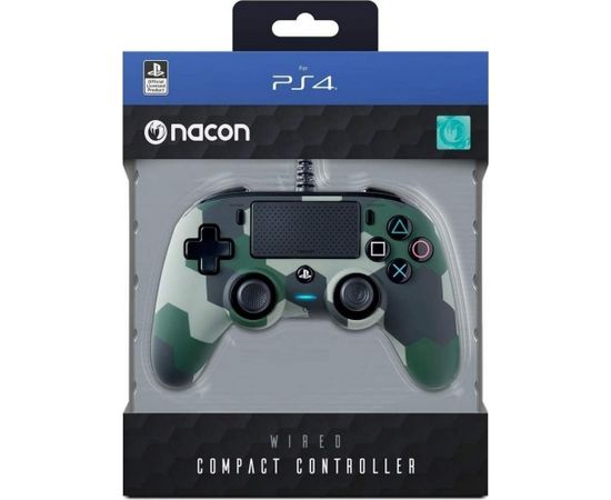 Nacon Compact Controller Wired - Camo Green (PS4)