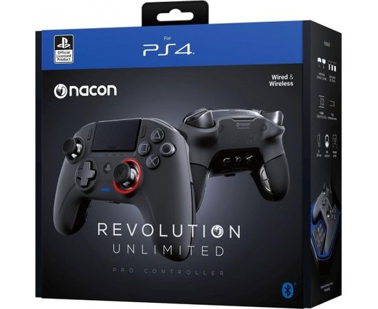 Nacon Revolution Unlimited Pro Controller Wireless/Wired - Black (PS4) Spēļu kontrolieri