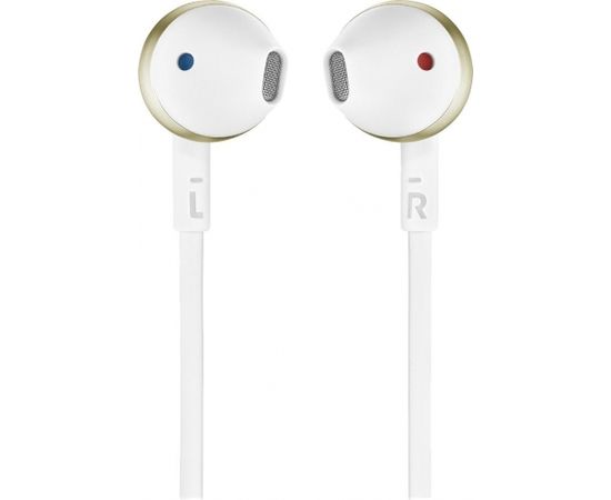 JBL наушники + микрофон T205, золотистые