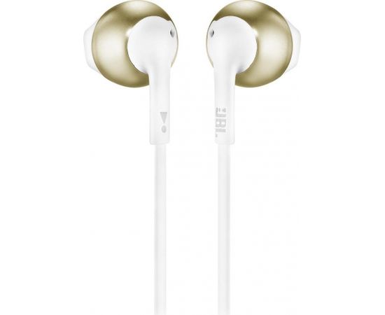 JBL наушники + микрофон T205, золотистые
