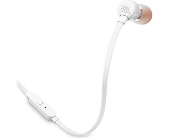 JBL T110 austiņas + mikrofons, baltas