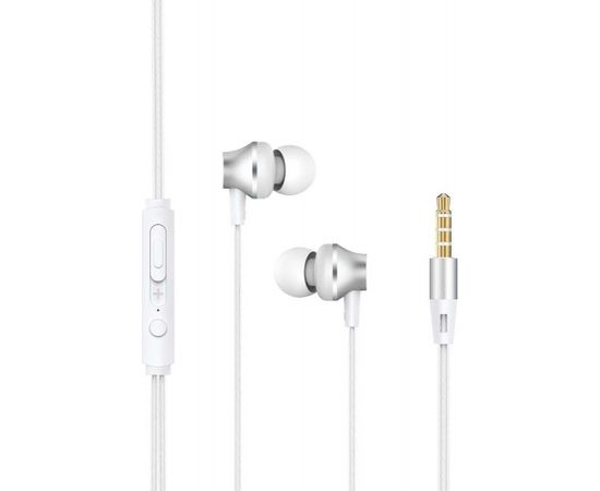 Devia Metal In-ear Earphone with Remote and Mic (3.5mm) silver