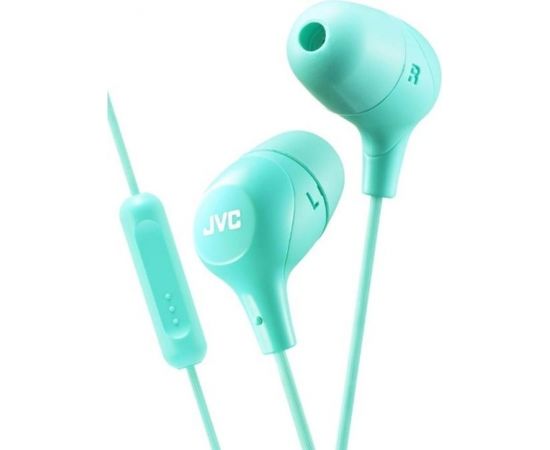 JVC HA-FX38M-G-E Marshmallow наушники с пультом и микрофоном зеленый