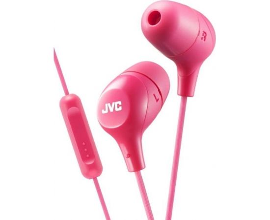 JVC HA-FX38M-P-E Marshmallow наушники с пультом и микрофоном Pозовый