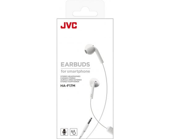 JVC HA-F17M Earbuds Stereo Hаушники c Mic / IPX2 / белый