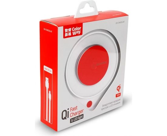 ColorWay Qi Fast Charger (10W) Wireless Charger & LED bedside lamp Bezvadu telefonu lādētāji