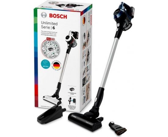Bosch BBS611PCK Unlimited 2in1 Handstick Moonlight blue Putekļu sūcējs