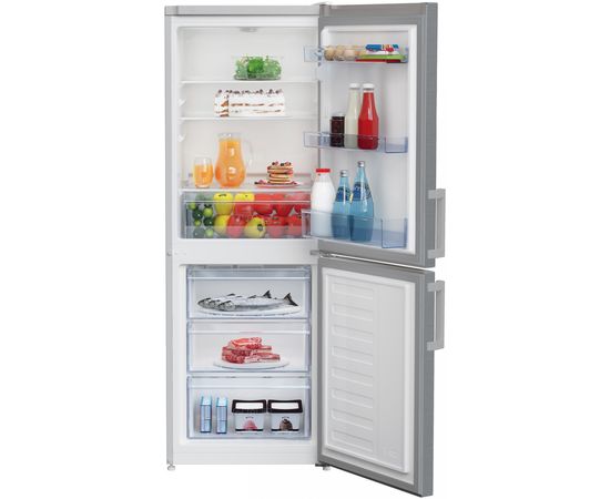 BEKO CSA240K31SN 153cm A+ Inox Ledusskapis Ledusskapji