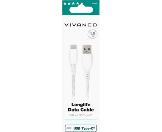 Vivanco cable USB-C - USB-A 1,5m, white (61696)