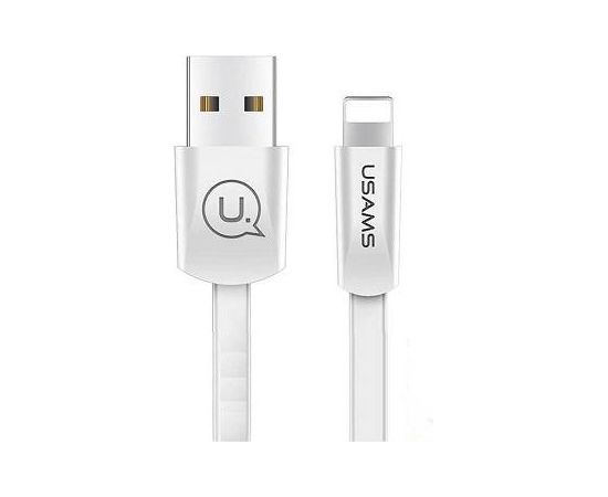 Usams SJ199 Universāls 2A Silikona Apple Lightning (MD818ZM/A) USB Datu un Uzlādes Kabelis 1.2m Balts