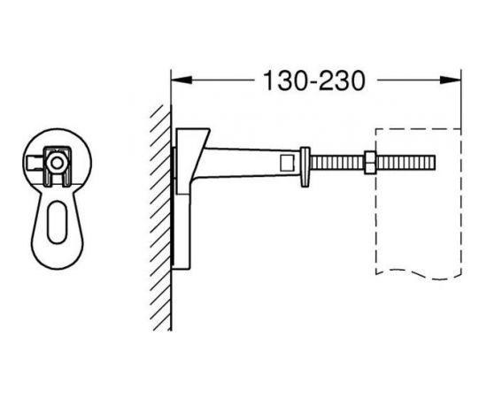 Grohe Iebūvējama WC rāmja sienas stiprinājumi