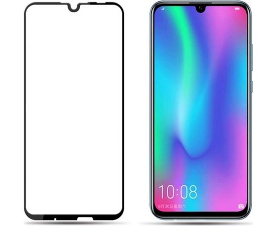 (Ir veikalā) Aizsargstikls Pilnam Ekrānam Huawei P Smart 2019 Melns