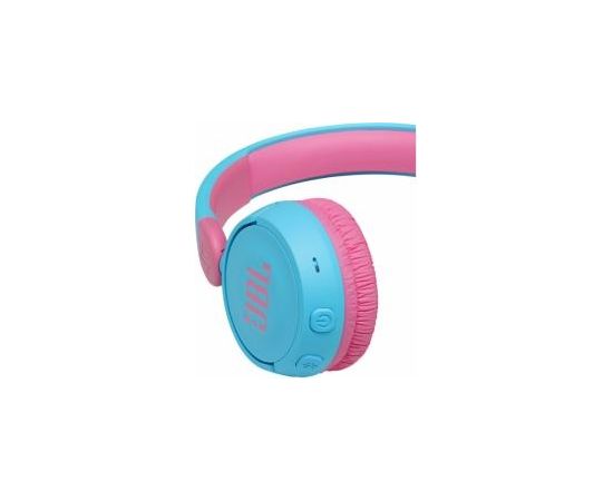 JBL JR 310 BT Kids on-ear austiņas ar Bluetooth bērniem, zilas ar rozā