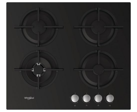 Whirlpool AKT625NB gāzes plīts virsma 60cm melna uz stikla