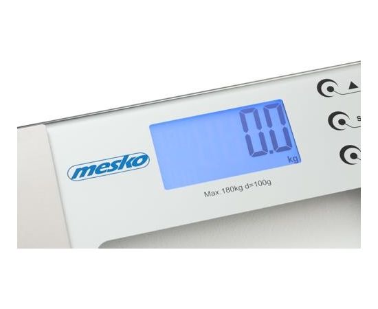 Mesko Bathroom Scale with Analyzer MS 8146 Electronic, Maximum weight (capacity) 180 kg, Accuracy 100 g, Body Mass Index (BMI) measuring, Stainless steel/Glass