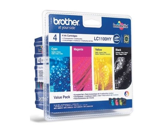 BROTHER VALUE PACK (LC-1100HY BK/C/M/Y)