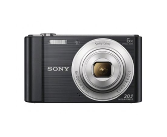 Sony Cyber-shot DSC-W810 Compact camera, 20.1 MP, Optical zoom 6 x, Digital zoom 48 x, Image stabilizer, ISO 800, Display diagonal 6.86 cm, Video recording, Lithium, Black