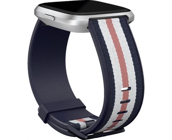 Fitbit watch strap Versa Woven L, navy/pink