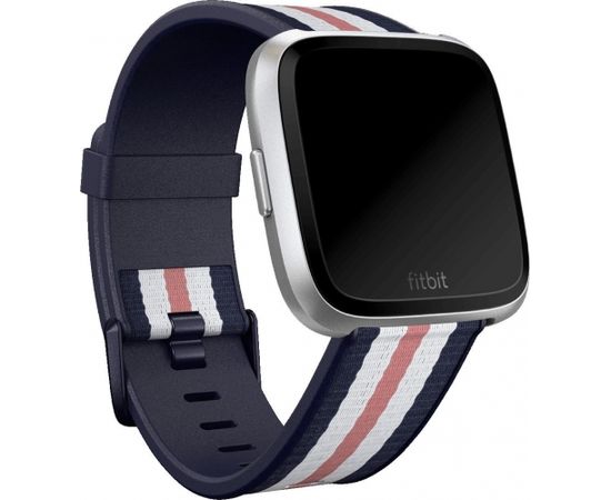 Fitbit watch strap Versa Woven L, navy/pink