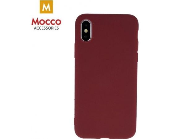 Mocco Ultra Slim Soft Matte 0.3 mm Матовый Силиконовый чехол для Samsung Galaxy A21 Темно Красный