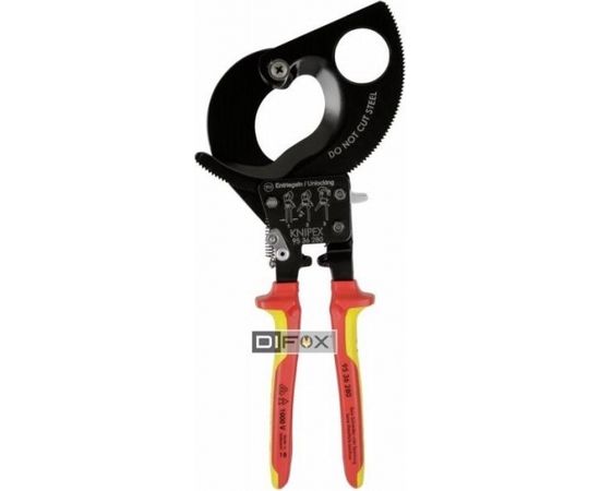 KNIPEX Cable Cutter 280 mm ratchet action