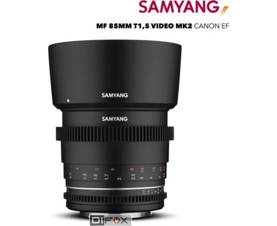 Samyang MF 85mm T1,5 VDSLR MK2 Canon EF
