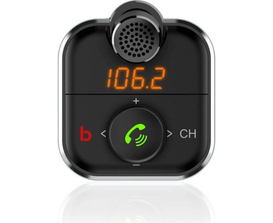 Savio TR-12 Bluetooth 5.0 FM Transmitter Ar Uzlādes Ligzdu USB Quick Charge 3.0 / Micro SD / Melns