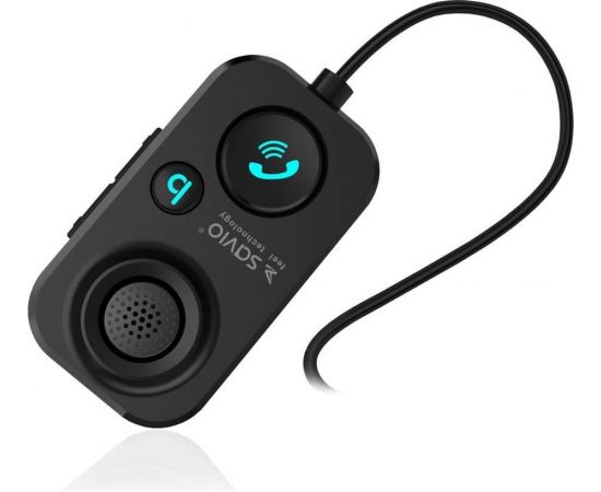 Savio TR-13 Bluetooth 5.1 Передатчик AUX с функцией громкой связи / Черный