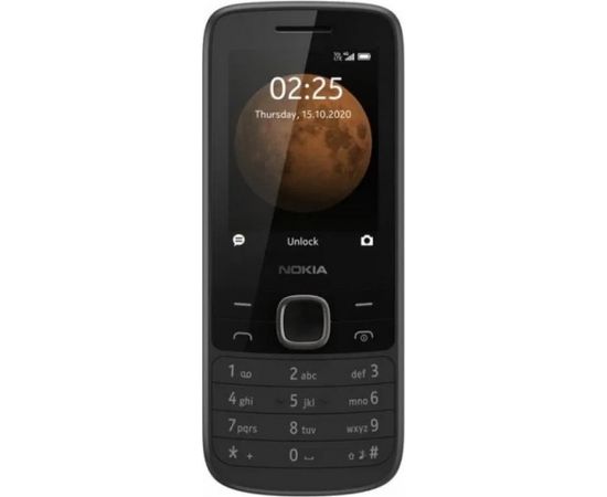 Nokia 225 4G TA-1316 Black, 2.4 ", TFT, 240 x 320 pixels, 64 MB, 128 MB, Dual SIM, Nano-SIM, 3G, Bluetooth, 5.0, USB version MicroUSB, Built-in camera, Main camera 0.3 MP, 1150 mAh