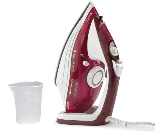 Gorenje Steam Iron SIH3000RBC Steam Iron, 3000 W, Water tank capacity 350 ml, Continuous steam 40 g/min, Red/White