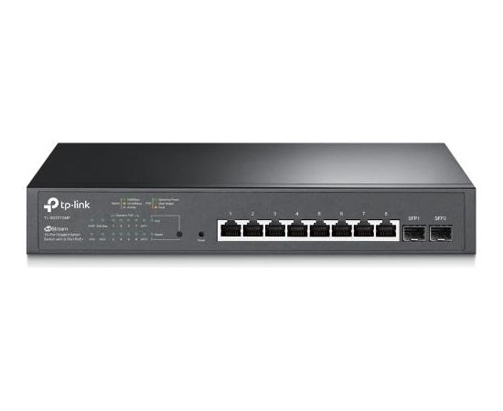 TP-Link TL-SG2210MP Switch L2 Managed, Rack mountable,8x10/100/1000Mbps RJ45 ports all supporting PoE+,2x100/1000Mbps SFP slots,PSU single