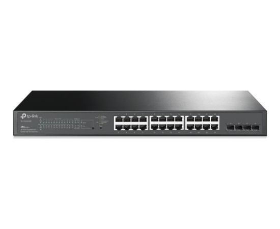 TP-Link TL- SG2428P Switch Web managed, Rack mountable, 24x10/100/1000Mbps RJ45 ports, 4xGigabit SFP slots,PSU single