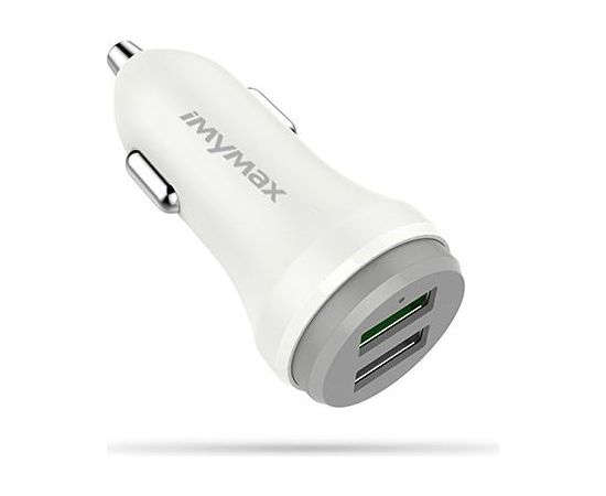 iMymax C24 Premium Auto Lādētājs 2 x USB 2.4A Balts