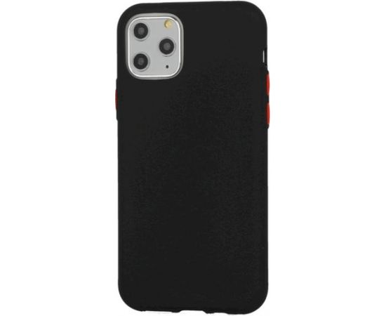 Fusion Solid Case Silikona Aizsargapvalks Priekš Samsung A217 Galaxy A21S Melns