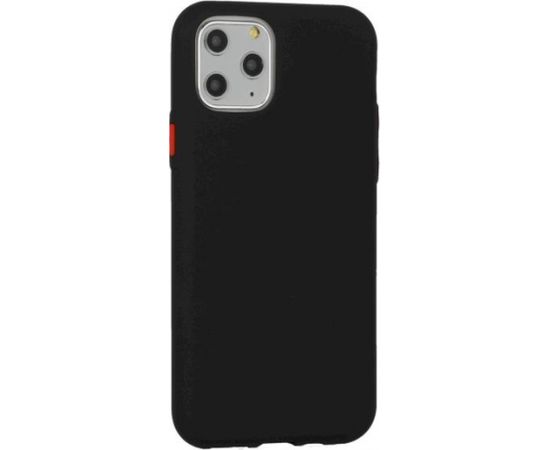 Fusion Solid Case Silikona Aizsargapvalks Priekš Samsung A217 Galaxy A21S Melns