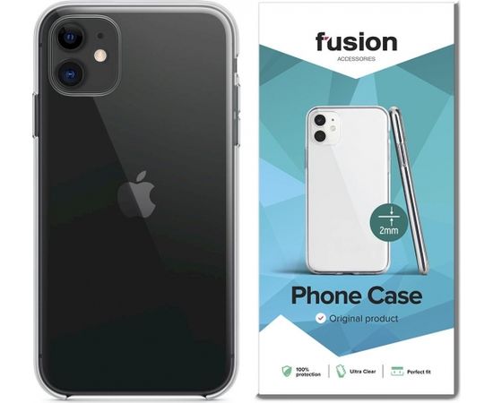 Fusion Ultra Clear Series 2 mm Silikona Aizsargapvalks LG K51S Caurspīdīgs (EU Blister)