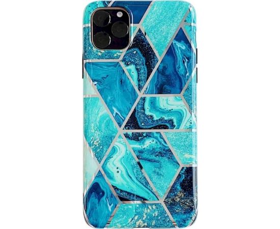 Fusion Geometric Marble Силиконовый чехол для Apple iPhone 12 Pro Max Зеленый