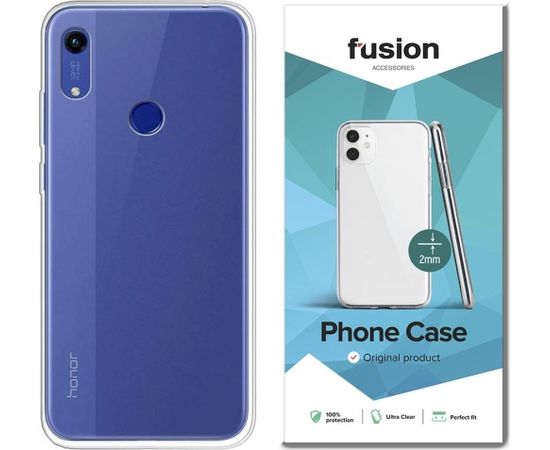 Fusion Ultra Clear Series 2 mm Silikona Aizsargapvalks Honor 8A Caurspīdīgs (EU Blister)