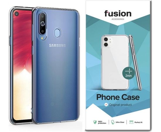 Fusion Ultra Clear Series 2 mm Silikona Aizsargapvalks Samsung A202 Galaxy A20e Caurspīdīgs (EU Blister)