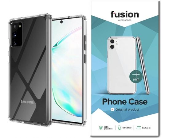 Fusion Ultra Clear Series 2 mm Силиконовый чехол для Samsung N980 / N981 Galaxy Note 20 / Note 20 5G Прозрачный (EU Blister)